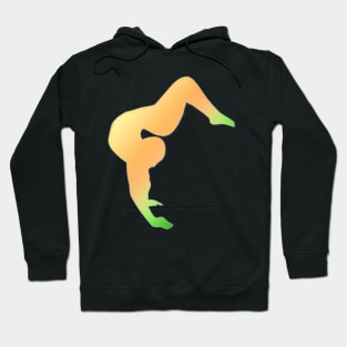 A contortionist in an arched handstand Hoodie